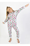 Kız Çocuk Baskılı İnce Basic Pijama Takımı