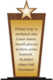 Anneler günü  Plaketi Ahşap Mdf Gold Levhaya Baskılı  ,Kişiye Özel İsim Baskısı Yapılabilir