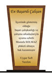 En başarılı Çalışan Plaketi Ahşap Mdf Gold Levhaya Baskılı  ,Kişiye Özel İsim Baskısı Yapılabilir