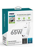 Ultimate UPD4165 65W PD Çift Çıkışlı Hızlı Şarj Adaptör, Hızlı Şarj Başlığı