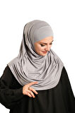 Gri Pratik Hazır Geçmeli Tesettür Eşarp Viskon Boneli Büyük Boy 1290BV_15