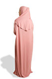 Pudra İki Parça Namaz Elbisesi Viskon Düz 2504_06