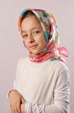 Şarabi Dijital Baskılı Çocuk Tesettür Eşarp Pamuk Polyester Renkli Kalp Desenli 6003_08