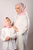 Pembe Dijital Baskılı Anne Kız Kombin Tesettür Eşarp Pamuk Polyester Kalp Desenli 6004_04