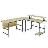 200-E Açık Ceviz (ebru) L masa, Oyun masası, L-Tipi Bilgisayar Masası 