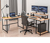 250-E Açık Ceviz l tipi Çalışma Oyun masası 