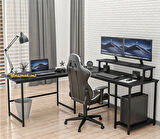  250-S Siyah l tipi Çalışma Oyun masası