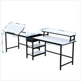 530-B Bilgisayar Masası, Ekstra Uzun İki Kişilik Masa, Oyun Masa 