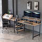 530-E Bilgisayar Masası, Ekstra Uzun İki Kişilik Masa, Oyun Masa 