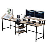 530-E Bilgisayar Masası, Ekstra Uzun İki Kişilik Masa, Oyun Masa 