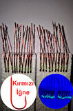 Eagenset Çapari, İstavrit Çaparisi, 25x12 Beden, Uv Neon Kırmızı Sim, 11 No Kırmızı İğne, 10 İğneli Çapari 2li Paket