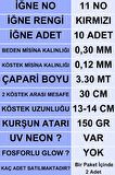 Eagenset Çapari, İstavrit Çaparisi, 30x12 Beden, Uv Neon Pembe Sim, 11 No Kırmızı İğne, 10 İğneli Çapari 2li Paket
