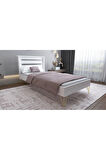 YENİ STİLL 90x190 Yatak Uyumlu Mdf Beyaz Tek Kişilik Karyola