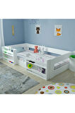 Vega Montessori %100 Mdf Kitaplıklı Karyola