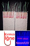 Eagenset Çapari, İstavrit Çaparisi, 25x12 Beden, Ultraviyole Uv Neon Beyaz Sim, 11 No Kırmızı İğne, 10 İğneli Çapari 2li Paket