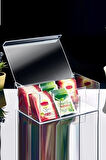 Box Up Plastik 6 Bölmeli Poşet Çay Saklama Kutusu - Poşet Çay Kutusu, Bitki Çay Kutusu, Şeffaf Renk, 22x15x9
