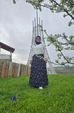 Kadın Giyim Büyük Beden Bürüncük Kumaş Beli Lastikli Fırça Desen Çingene Etek 