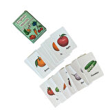 40 Adet Meyveler ve Sebzeler İngilizce Çalışma Kartları (105x70 mm)