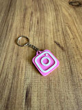 NFC Anahtarlık - İnstagram Anahtarlık Pembe (Büyük Boy 4,5 cm)