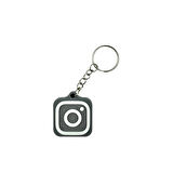 NFC Anahtarlık - İnstagram Anahtarlık Gri (Orta Boy 3,5 cm)