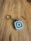 NFC Anahtarlık - İnstagram Anahtarlık Gri (Orta Boy 3,5 cm)