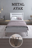 YENİ STİLL 90x190 Yatak Uyumlu Mdf Beyaz Tek Kişilik Karyola