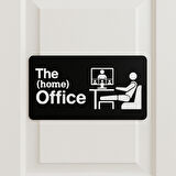 The Home Office Kapı Tabelası – Ev Ofis Dekorasyonu, Kapı Yazısı, Home Office İşaret Levhası