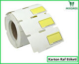 80x38 mm Karton Termal Raf Reyon Etiketi Sarı Fiyat Çerçeveli 1 Rulo: 1000 Adet Etiket