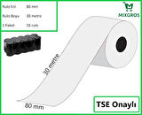 80x30 Metre Termal Yazarkasa ve Adisyon Rulosu 100 Adet