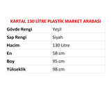 Kartal Plastik Market Alışveriş Arabası 130 Litre Yeşil