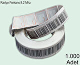 4x4 cm Barkodlu Alarm Etiketi RF Radyo Frekans 1 Rulo:1000 Adet