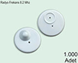 Round R50 Plastik Alarm Etiketi RF Radyo Frekans 1000 Adet