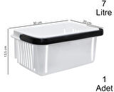 Plastik Kozmetik Alışveriş El Sepeti 7 Litre Beyaz  1 Adet