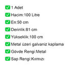 MK100 Metal Market Alışveriş Arabası 100 Litre