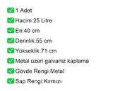 MK25 Metal Çocuk Market Alışveriş Arabası 25 Litre