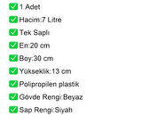 Plastik Kozmetik Alışveriş El Sepeti 7 Litre Beyaz  1 Adet