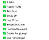 Plastik Kozmetik Alışveriş El Sepeti 7 Litre Yeşil 1 Adet