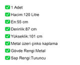 MA120 Metal Market Alışveriş Arabası 120 Litre