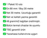 80x30 Metre Termal Yazarkasa ve Adisyon Rulosu 10 Adet
