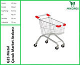 G25 Metal Çocuk Market Alışveriş Arabası 25 Litre