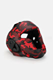 Titan Sport Yüz Korumalı Boks Kaskı , Kırmızı Siyah Kamuflaj Desenli Model