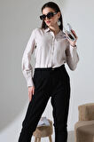 Şamre Kumaş Slim Fit Klasik Kadın Gömlek