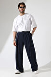 Kumaş Oversize Bol Paça Pantolon