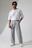 Kumaş Oversize Bol Paça Pantolon