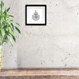 Ayetel Kürsi Yapışkanlı Sök Tak Paspartulu Pola Çerçeve 1 adet