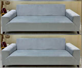 NeseliHome Tüm Giydirme İtalyan süet 3-3-1-1 Koltuk Örtüsü