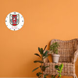 Türk Silahlı Kuvvetleri Logolu Kişiye Özel Cam Saat | 20x20 Duvar Saati