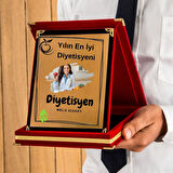 Diyetisyenlere Özel Tasarımlı Fotoğraflı Hediye Plaket