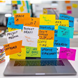 Elektrostatik Yapışkanlı Akıllı Not Kağıdı 7x10 cm – 50 Sayfa Pratik Ofis Not Defteri