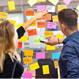 Elektrostatik Yapışkanlı Akıllı Not Kağıdı Seti 7x10 cm – 50 Sayfa Pratik Ofis Not Defteri 8 Renk